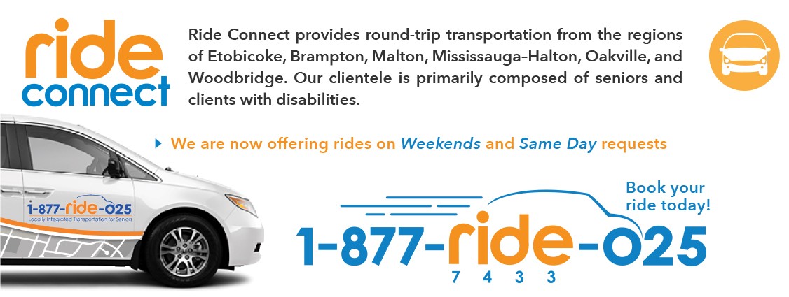 Book your ride today, 1-877-743-3025